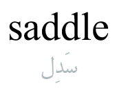 saddle